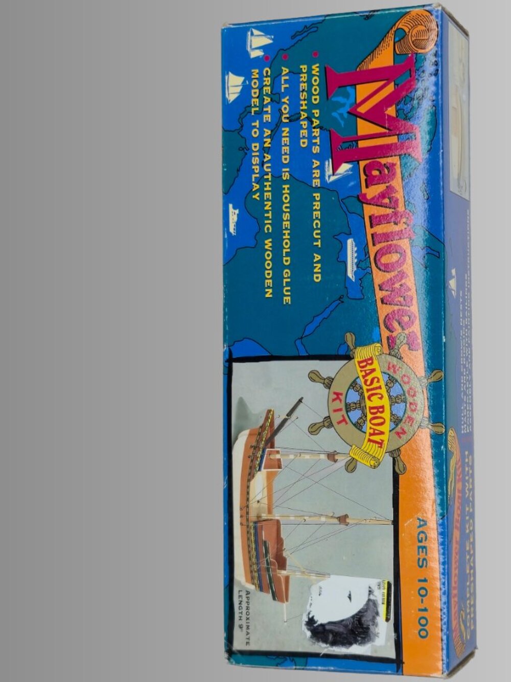 Vintage Woodkrafter Kits Mayflower Ship Wooden Model Boat Kit